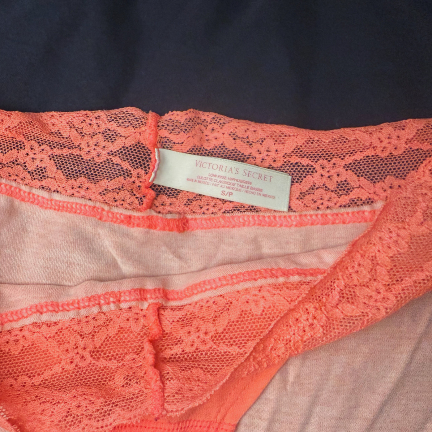 VS Bright Pink Orange Cheeky Panties